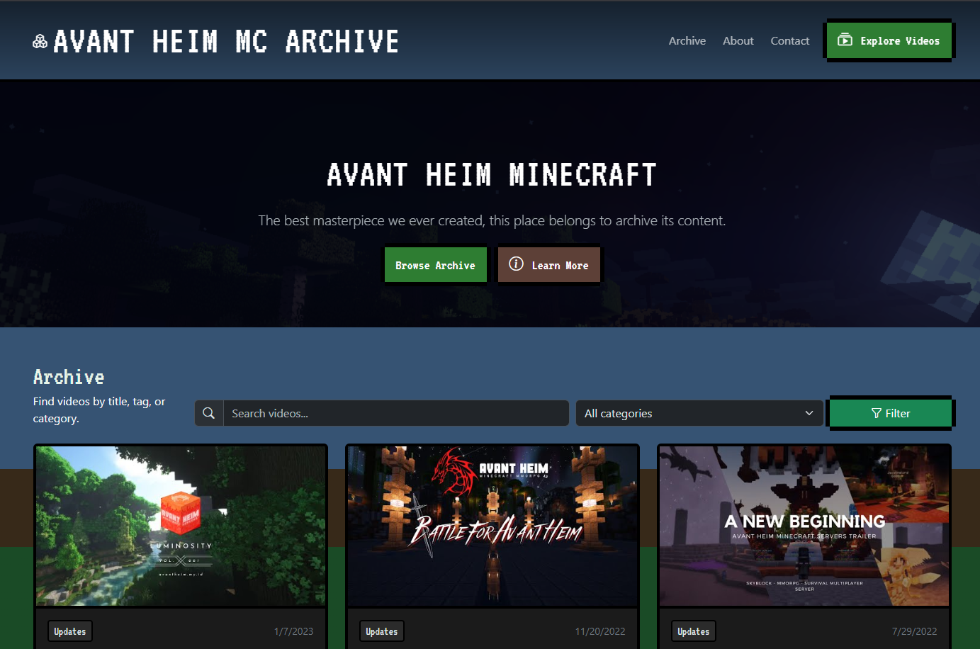 Avant Heim Minecraft Project